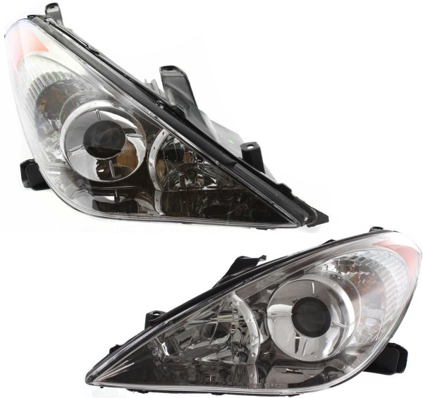 Headlight Assembly for Toyota Solara 2004-2006, Right (Passenger) and Left (Driver), Halogen Replacement Pair/Set