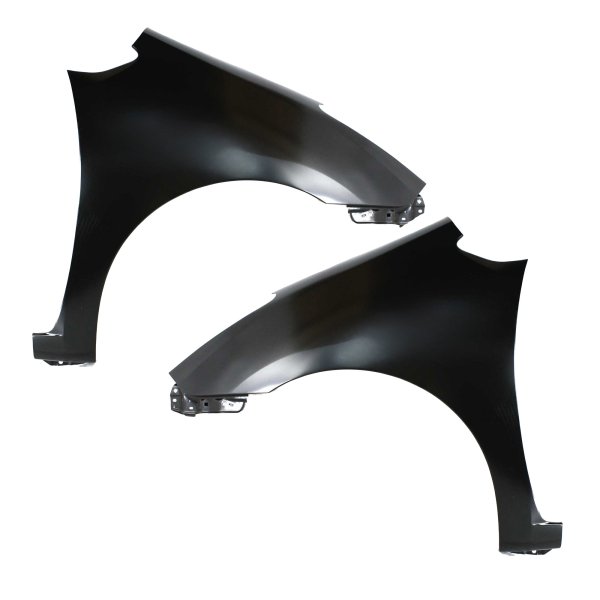 Front Fender Pair/Set for 2004-2006 Toyota Prius, Right (Passenger) and Left (Driver), Primed (Ready to Paint), without Signal Light Hole, Replacement