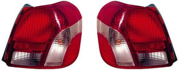 Tail Light Assembly Pair/Set for Toyota Echo 2000-2002, Includes Right (Passenger) & Left (Driver) Replacement