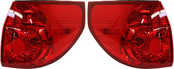 Outer Tail Light Assembly for 2006-2010 Toyota Sienna, Halogen, Right (Passenger) and Left (Driver) Replacement Pair/Set