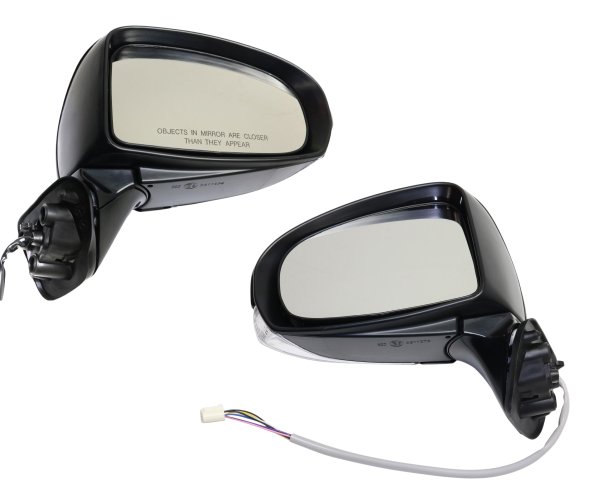 Mirror Pair/Set for 2015 Toyota Prius Persona Series, Right (Passenger) and Left (Driver), Power Adjust, Manual Folding, Heated, Paintable, with Signal Light, Replacement Models: for Prius Two, Three, Four, Five & Prius Plug-in.