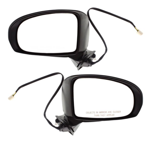Power Mirror Pair/Set for Toyota Prius 2010-2015/ Prius Plug-In 2012-2015, Right (Passenger) and Left (Driver), Manual Folding, Heated, Paintable, without Signal Light, Excluding 2015 Persona Series Model, Replacement
