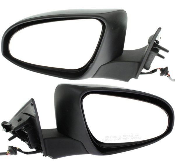 Power Mirror Pair/Set for 2016-2017 Camry, Right (Passenger) and Left (Driver), Manual Folding, Heated, Paintable, without Auto Dimming, Blind Spot Detection, Memory, with Signal Light Replacement