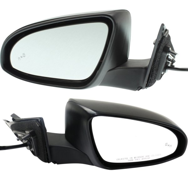 Power Heated Paintable Mirror Pair/Set for Toyota Camry 2016-2017, Right (Passenger) and Left (Driver), Manual Folding, with Blind Spot Detection in Glass, without Auto Dimming, Memory, and Signal Light Replacement