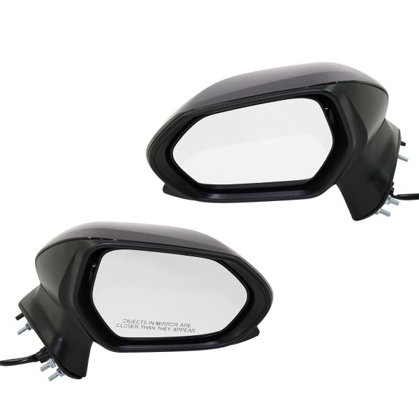 Mirror Pair/Set for Toyota Camry 2018-2022, Right (Passenger) and Left (Driver), Power Manual Folding, Non-Heated, Paintable, without Auto Dimming, Blind Spot Detection, Camera Hole, Memory, and Signal Light Replacement