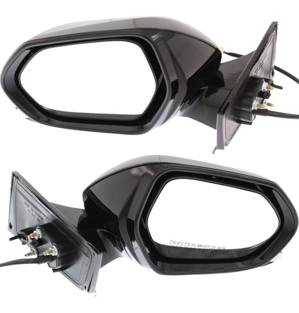 Mirror Pair/Set for Toyota Prius 2016-2020, Prius Prime 2017-2020, Right (Passenger) and Left (Driver), Power Operated, Manual Folding, Heated, Paintable, without Blind Spot Detection, Replacement