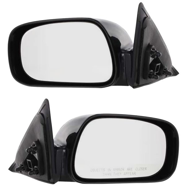Mirror Replacement Pair/Set for Toyota Camry, 2002-2006, Right (Passenger) and Left (Driver), Power Adjustable, Non-Folding, Heated, Paintable, Without Auto Dimming, Blind Spot Detection, Memory, Signal Light