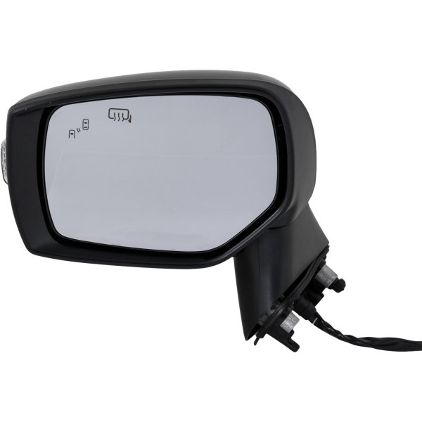 Power Mirror for 2016-2021 Subaru WRX / 2016 Subaru Crosstrek, Left (Driver) Side, Manual Folding, Heated, Paintable, with Blind Spot Light and Signal Light in Housing, Without Memory, for Crosstrek Hybrid Model, Replacement