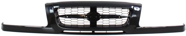 Textured Black Plastic Grille for 1999-2000 Suzuki Grand Vitara, Shell and Insert, Replacement