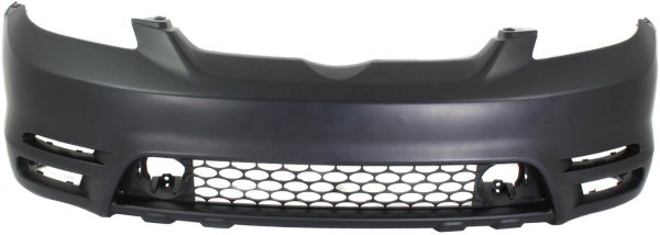 Front Bumper Cover for Matrix 2003-2004, Primed (Ready to Paint), Suited for Base/XR Model without Spoiler Holes, Replacement