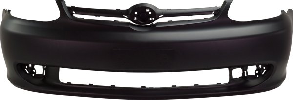 Front Bumper Cover for Toyota Echo 2003-2005, Primed (Ready to Paint), without Spoiler Holes, Sedan, Replacement