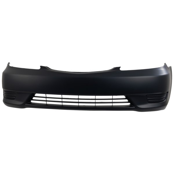 Front Bumper Cover for Toyota Camry 2005-2006, Primed (Ready to Paint), without Fog Light Holes, fits LE/XLE Models, USA Built, Replacement