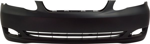 Front Bumper Cover for Toyota Corolla 2005-2008, CE/LE Models, Primed (Ready to Paint), without Spoiler Holes, Replacement