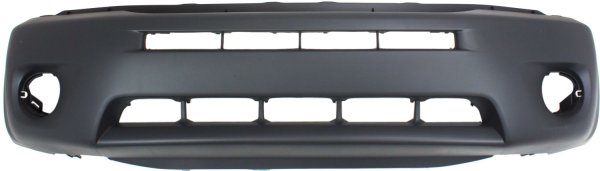 Front Bumper Cover for Toyota RAV4 2004-2005, Primed (Ready to Paint), without Wheel Opening Flare Hole, Replacement