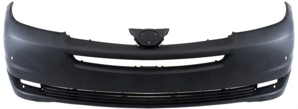 Front Bumper Cover for Toyota Sienna 2004-2005, Primed (Ready to Paint), without Parking Assist Sensor Holes, with Radar Cruise Control, Replacement