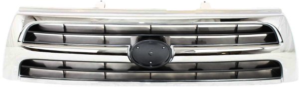 Chrome Shell/Silver Black Insert Grille for 1999-2000 Toyota 4Runner, Suitable for 4 Cylinder/6 Cylinder Engines, Replacement