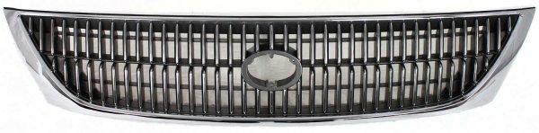 Chrome Shell and Painted Silver-Black Insert Grille for Toyota Avalon 2000-2002, Replacement