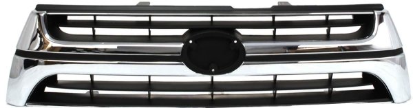 Grille for Toyota 4Runner 2001-2002, Plastic Material with Chrome Shell and Primed (Ready to Paint) Insert, Replacement