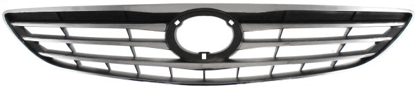 Grille for Toyota Camry 2005-2006, ABS Plastic, Chrome Shell/Painted Silver Insert, USA Built, LE/XLE Model, Replacement