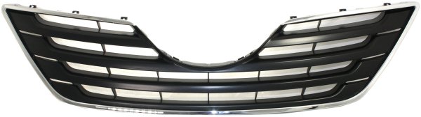 Grille for Toyota Camry XLE Model, 2007-2009, ABS Plastic, Chrome Shell with Painted Black Insert, Suitable for USA and Japan Built Models, Replacement