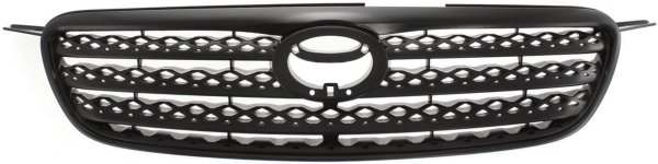 Grille for 2005-2006 Toyota Corolla, XRS Model, Painted Black Shell and Insert, Replacement