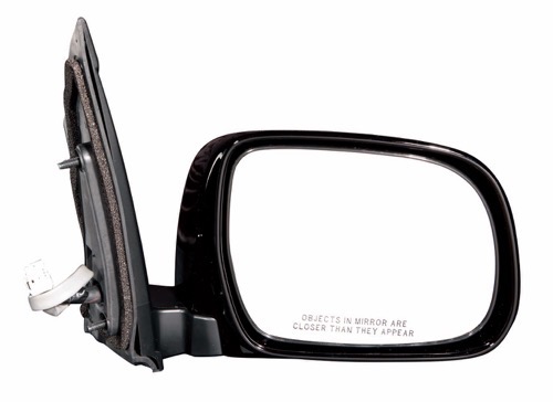 Right (Passenger) Outside Side View Mirror Assembly for 2004 - 2010 Toyota Sienna, Heated, Power, No Memory, Gloss Black (Code 202),  87910AE900, Replacement