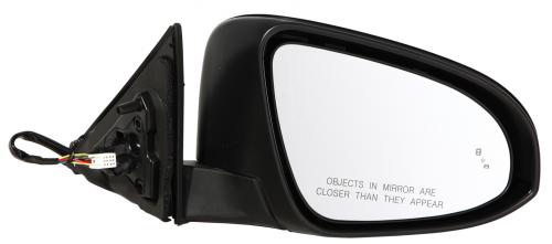 Right (Passenger) Outside Side View Mirror assembly for 2012 Toyota Camry, with Blind Spot Detection, Cover; Primed-to-Match;  8790806790-PFM, Replacement