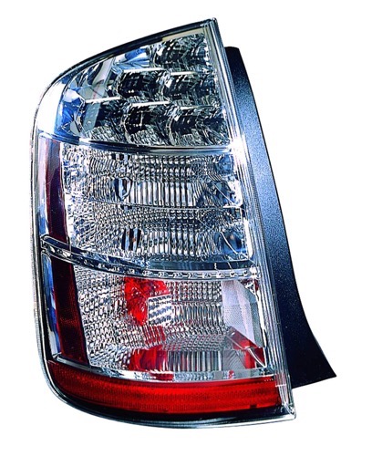 Left (Driver) Tail Light Lens/Housing Replacement for 2006 - 2009 Toyota Prius Rear Tail Light Assembly, Includes Lens; 8156147100
