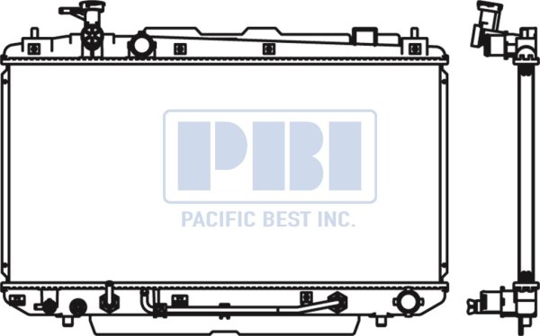 Radiator Assembly for 2001 - 2005 Toyota RAV4 with Automatic Transmission, Air Conditioning;  1640028191, Replacement