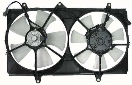 Radiator Cooling Fan Assembly for 1995 - 1999 Toyota Corolla Engine, includes Motor, Blade, and Shroud for Radiator & A/C Condenser,  TO3115106, Replacement