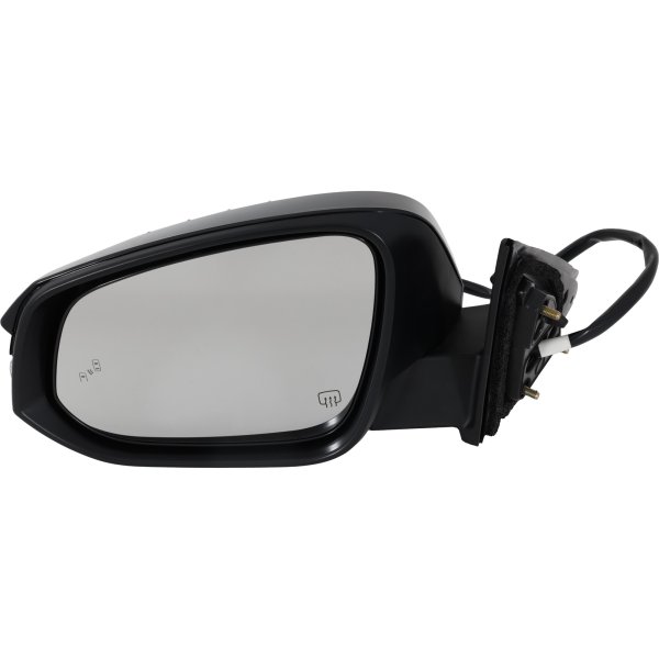 Power Mirror for Toyota Highlander 2018-2019, Left (Driver), Manual Folding, Heated, Paintable, with Blind Spot Detection, Memory, Puddle Light, Signal Light, Includes Hybrid Model, Replacement