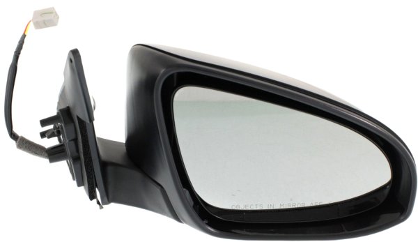 Right (Passenger) Side Power Mirror for Toyota Camry 2012-2014, Manual Folding, Non-Heated, Paintable, Without Auto Dimming, Blind Spot Detection, Memory, and Signal Light, Replacement