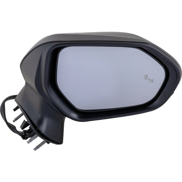 Car Mirror for Toyota Camry 2018-2022, Right (Passenger), Power Adjustment, Manual Folding, Heated, Paintable, w/ Blind Spot Detection in Glass and In-Housing Signal Light, w/o Auto Dimming and Memory, Replacement