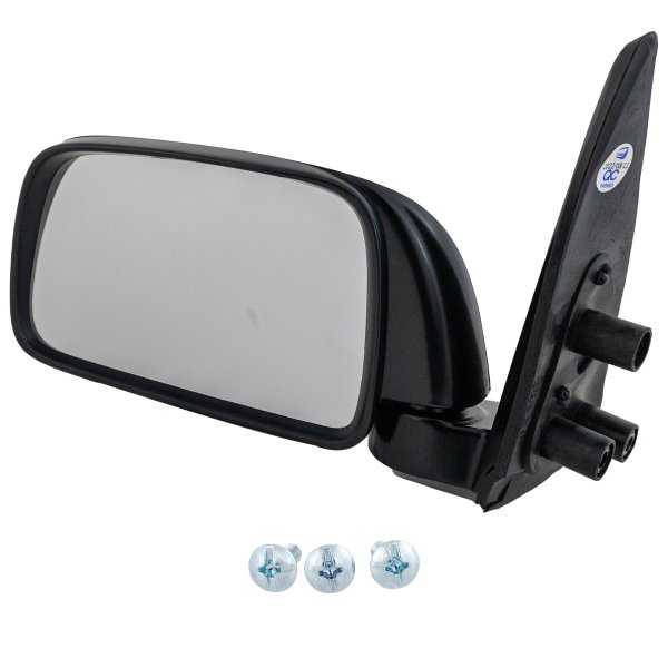 Manual Adjust, Manual Folding Left (Driver) Side Mirror for 1995-2000 Toyota Tacoma, Non-Heated, 9x5 inch Textured Housing, Excluding Off-Road Package, Replacement