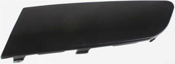 Front Bumper Molding for Volkswagen Jetta 2005-2010, Left (Driver), Plastic, Black, with Headlight Washer Hole, Replacement