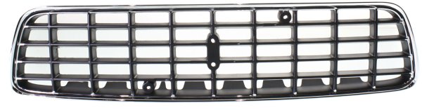 Chrome Shell Grille with Painted Black Insert for Volvo S60 2001-2004, Excludes R Models, Replacement