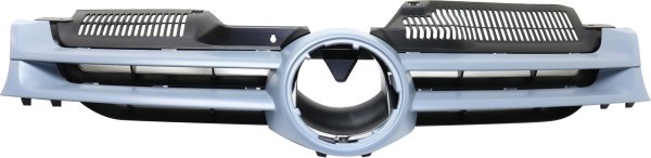 Primed (Ready to Paint) Gray Shell and Insert Grille for Volkswagen Rabbit 2006-2009, Replacement
