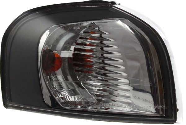 Corner Light Assembly for Volvo S80 1999-2003, Right (Passenger), Park/Signal Light, Black, Halogen Headlight Type, Replacement