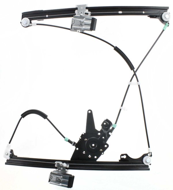 Front Window Regulator for Volkswagen Golf/Jetta 1993-1999, Right (Passenger), Power Operated w/o Motor, w/o Cable Adjusters, Replacement