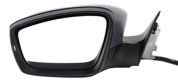 Power Mirror for Volkswagen Passat 2012-2015, Left (Driver) Side, Manual Folding, Heated, Paintable, with Memory and Signal Light, From 4-2-12, Replacement