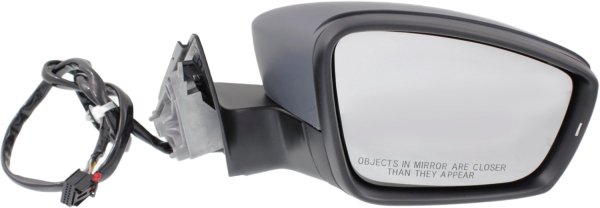 Right (Passenger) Power Mirror for Volkswagen Passat 2012-2015, Manual Folding, Heated, Paintable, with Memory and Signal Light, From 4-2-12, Replacement