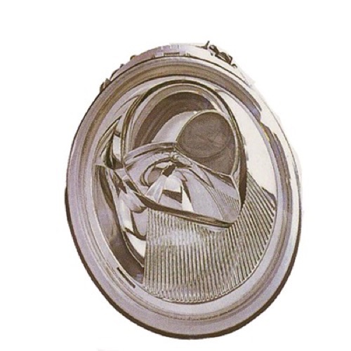 Left (Driver) Headlight Assembly for 1998 - 2005 Volkswagen Beetle, Front Replacement Housing/Lens/Cover, fits Cabrio, GL, Turbocharged, GLS, Edicion especial, Sport, TDI, GLX Models,  1C0941029K, Halogen Composite
