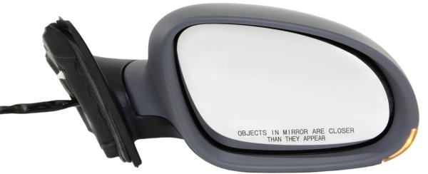 Power Mirror for Volkswagen Jetta 2005-2010 Right (Passenger), Manual Folding, Heated, Paintable, with Signal Light, without Puddle Light, Sedan, Replacement