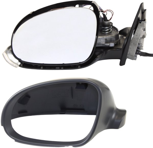 Power Mirror for Volkswagen Passat 2001-2005, Left (Driver), Power Folding, Heated, Paintable, with Signal Light, without Memory, Replacement