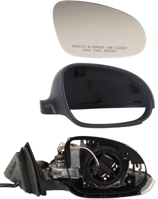 Power Folding, Heated Mirror with Memory and Signal Light for Volkswagen Passat 2001-2005, Right (Passenger), Paintable, Power, Replacement