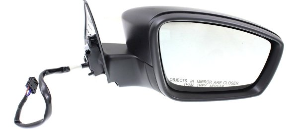 Power Right (Passenger) Mirror for Volkswagen Beetle 2012-2018, Manual Folding, Heated, Textured, without Auto Dimming, Blind Spot Detection, Memory, and Signal Light, Replacement