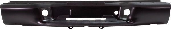 Step Bumper Face Bar and Pad for GMC Jimmy 1998-2005, with Pad Provision, without Mounting Bracket, Powdercoated Black, Replacement