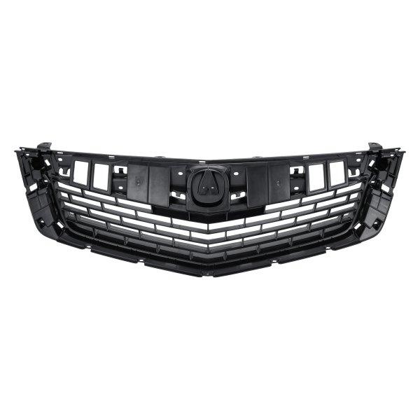 Grille Assembly for Acura TSX 2009-2010, Primed (Ready to Paint), with Chrome Upper and Lower Molding, Replacement