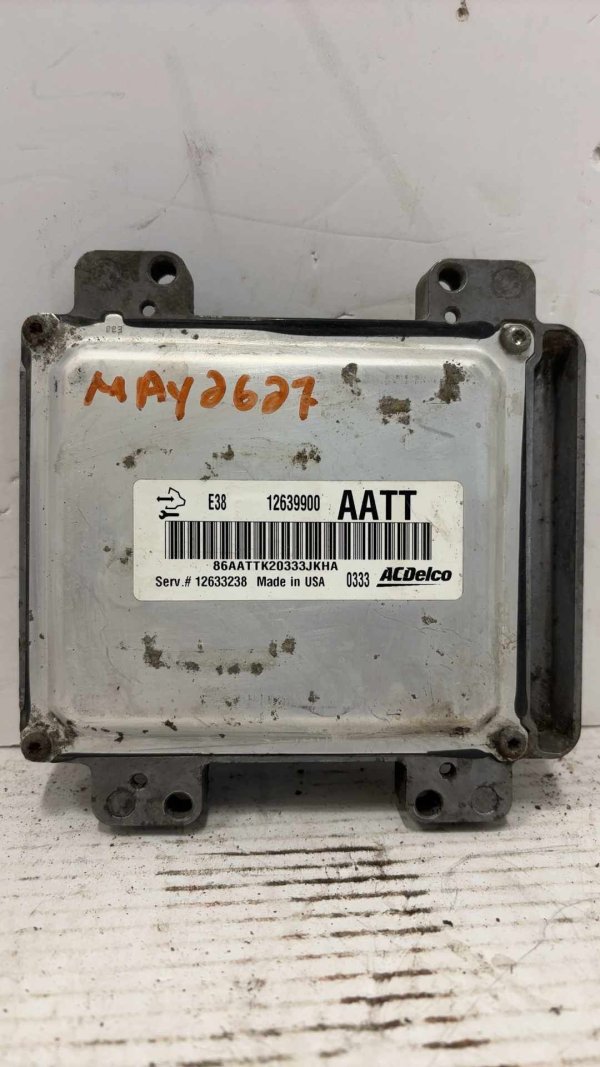 OEM White Engine Control Module (ECM) for 2010, 2011, 2012, 2013, 2014, 2015, 2016, 2017 Cadillac, Chevrolet, & GMC - Front, Left (Driver)