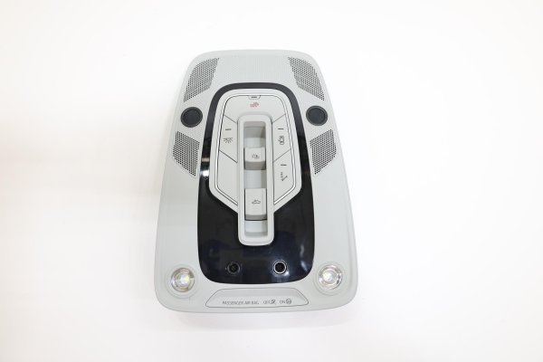 OEM White Front Overhead Roof Console with Dome Light and Emergency Call for 2019, 2020, 2021, 2022, 2023, 2024, 2025 Audi